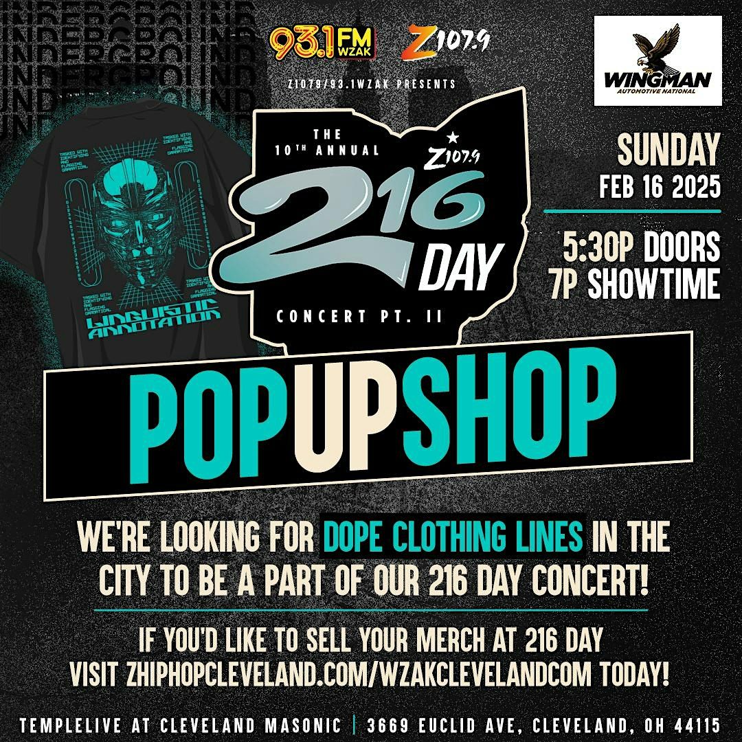 216 DAY POP UP SHOP