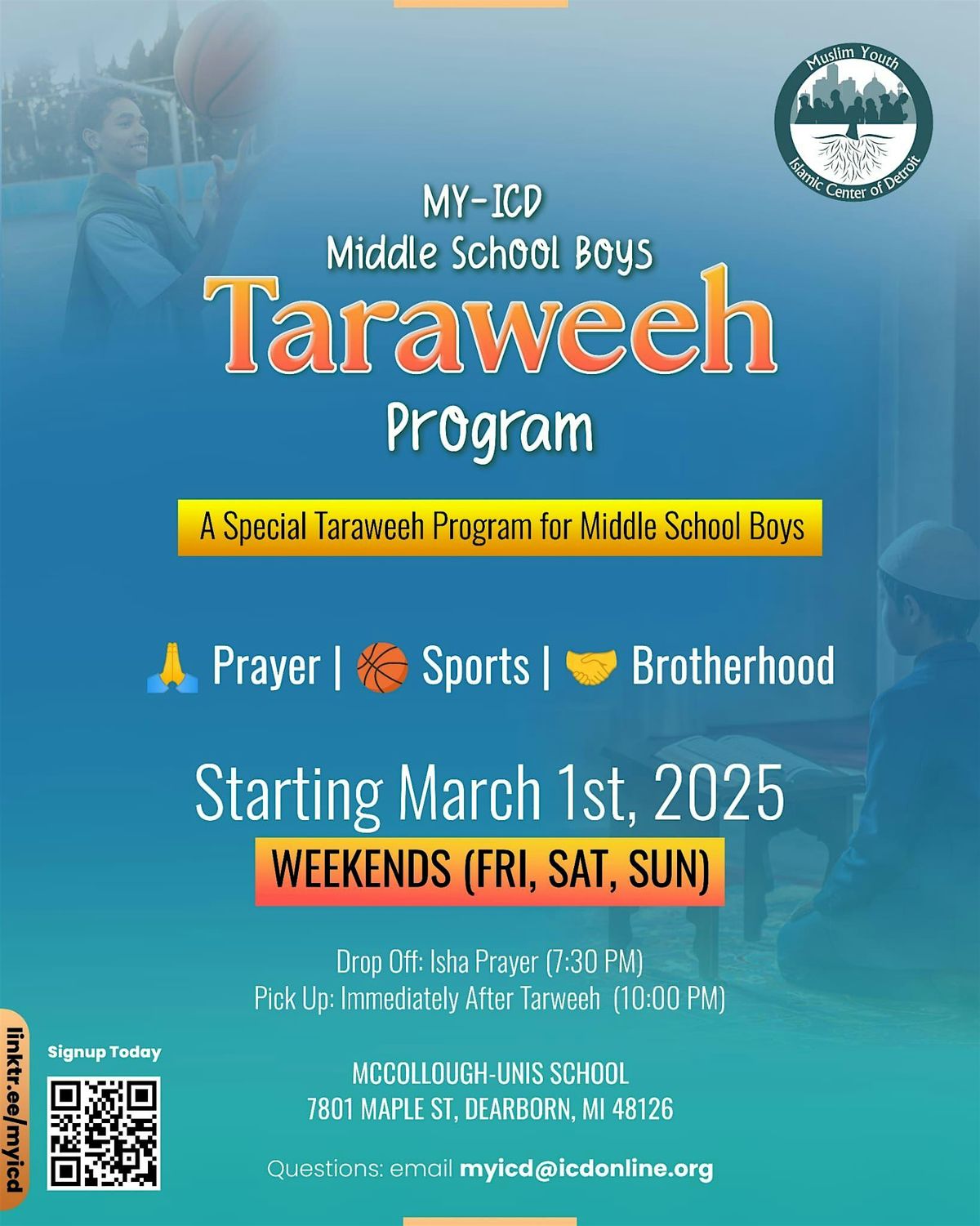 Middle School Boys Taraweeh Program