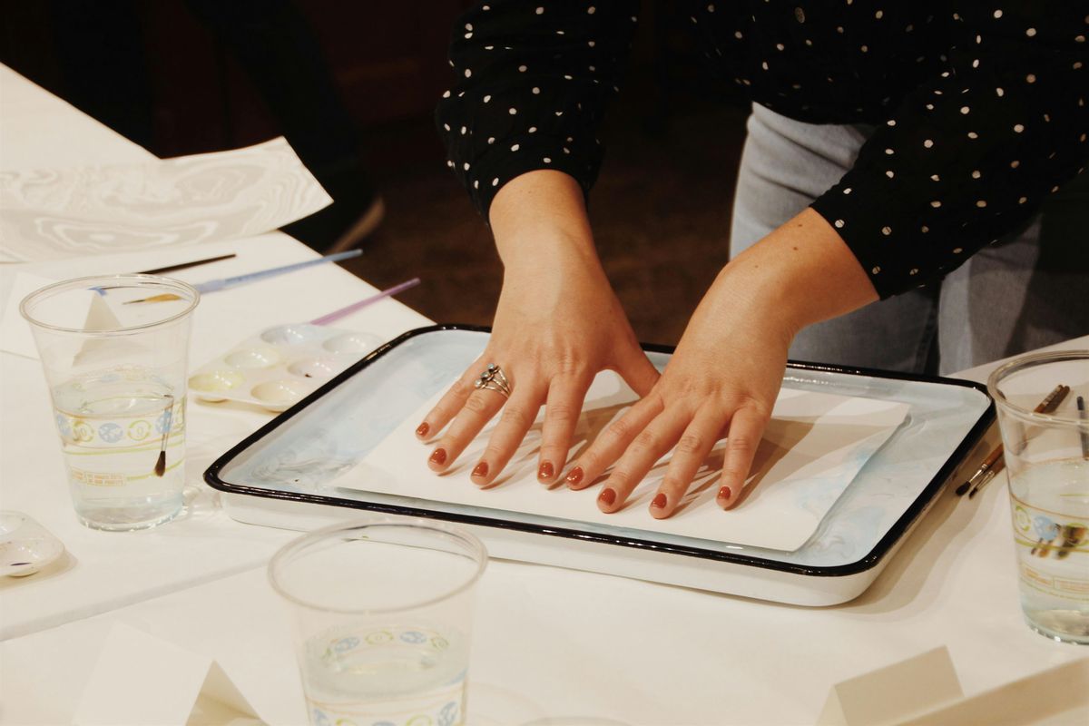 Suminagashi: Meditative Paper Marbling Workshop at Dovetail Brewery