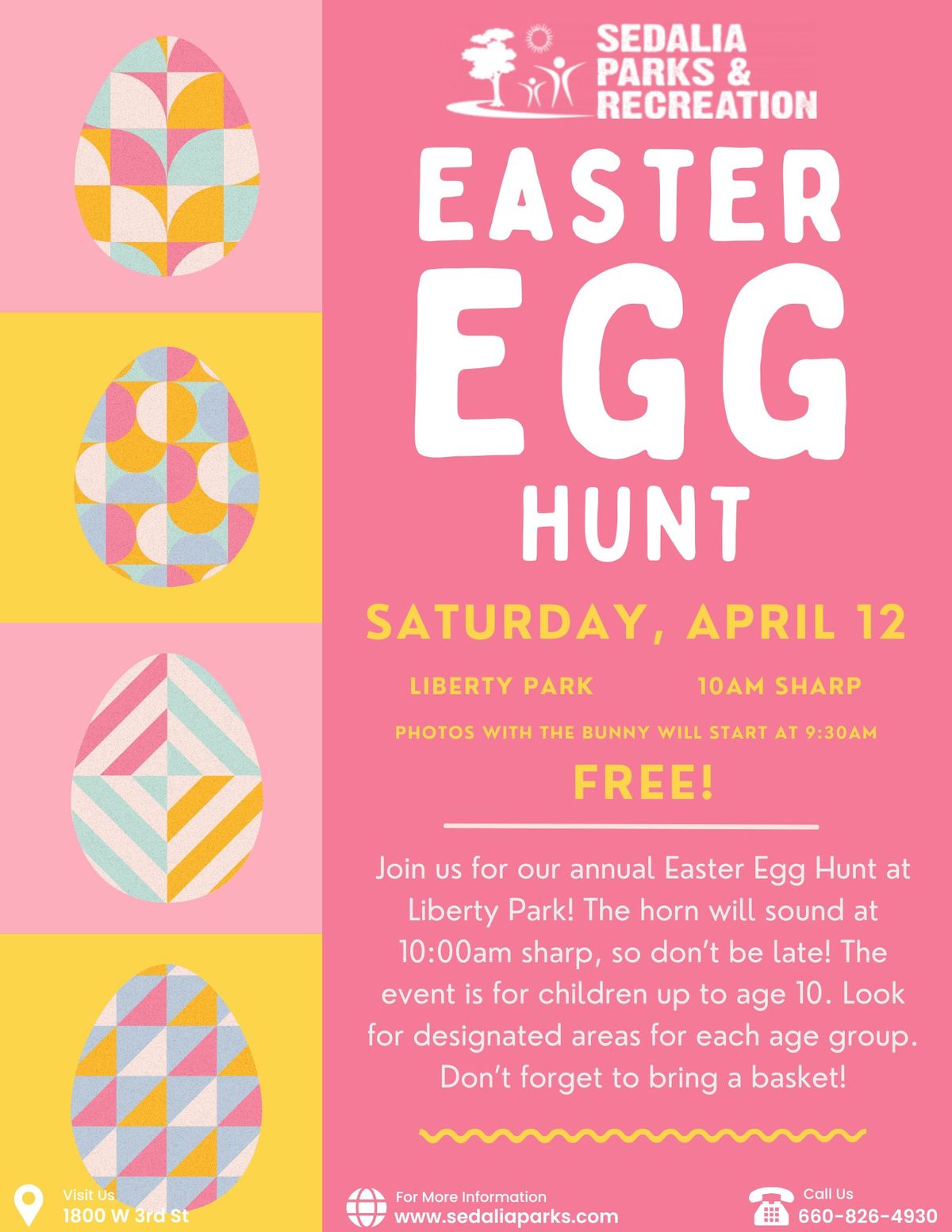 Sedalia Parks & Recreation - Easter Egg Hunt