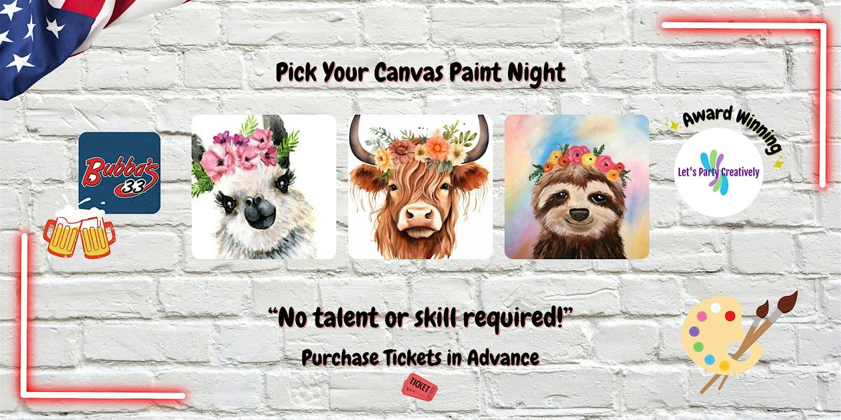 Pick Your Canvas Paint Night