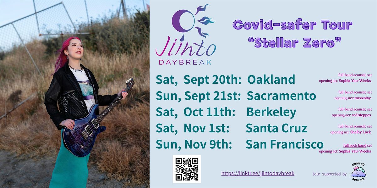 San Francisco: Jiinto Daybreak Covid-safer Rock Show with Sophia Yau-Weeks