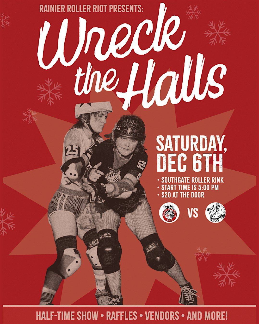 Wreck the Halls: Rainier Roller Riot vs Bellingham Roller Betties Grit Pit