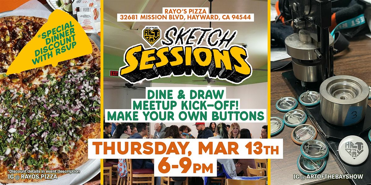 Dine and Draw Meetup - Hayward | Mar 13th | Sketch Sessions