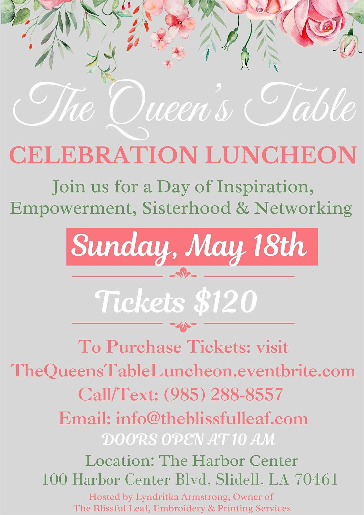 The Queen's Table Women's Celebration Luncheon