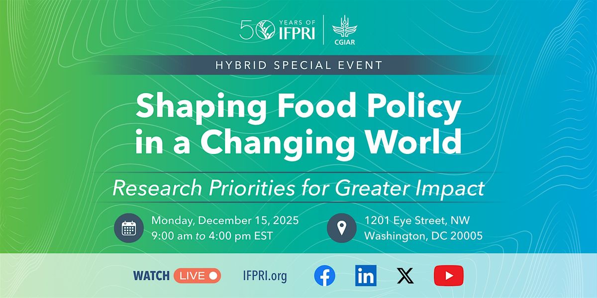 Shaping Food Policy in a Changing World
