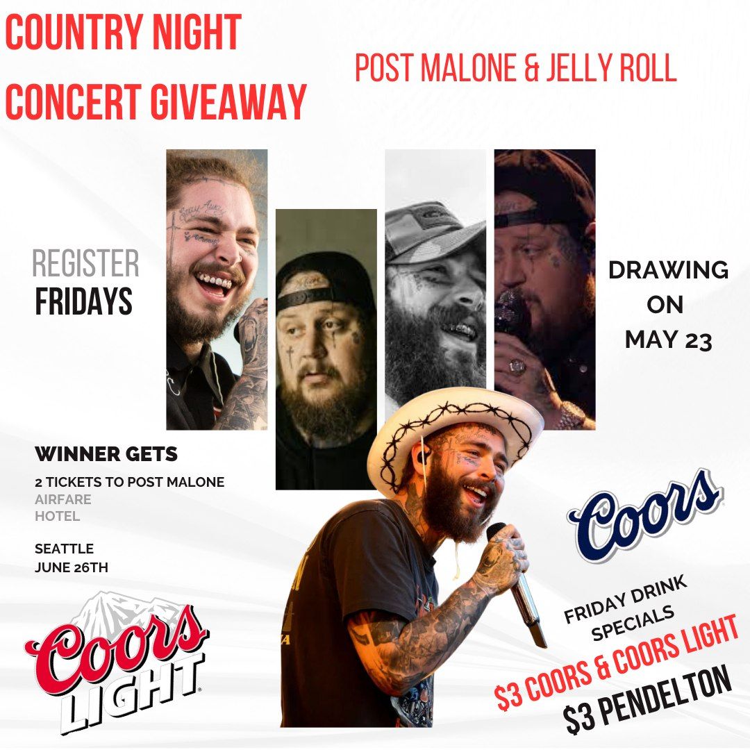 Post Malone & Jelly Roll Concert Giveaway 