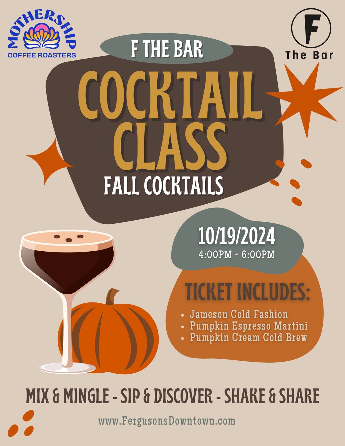 F The Bar Cocktail Class: Fall Cocktails