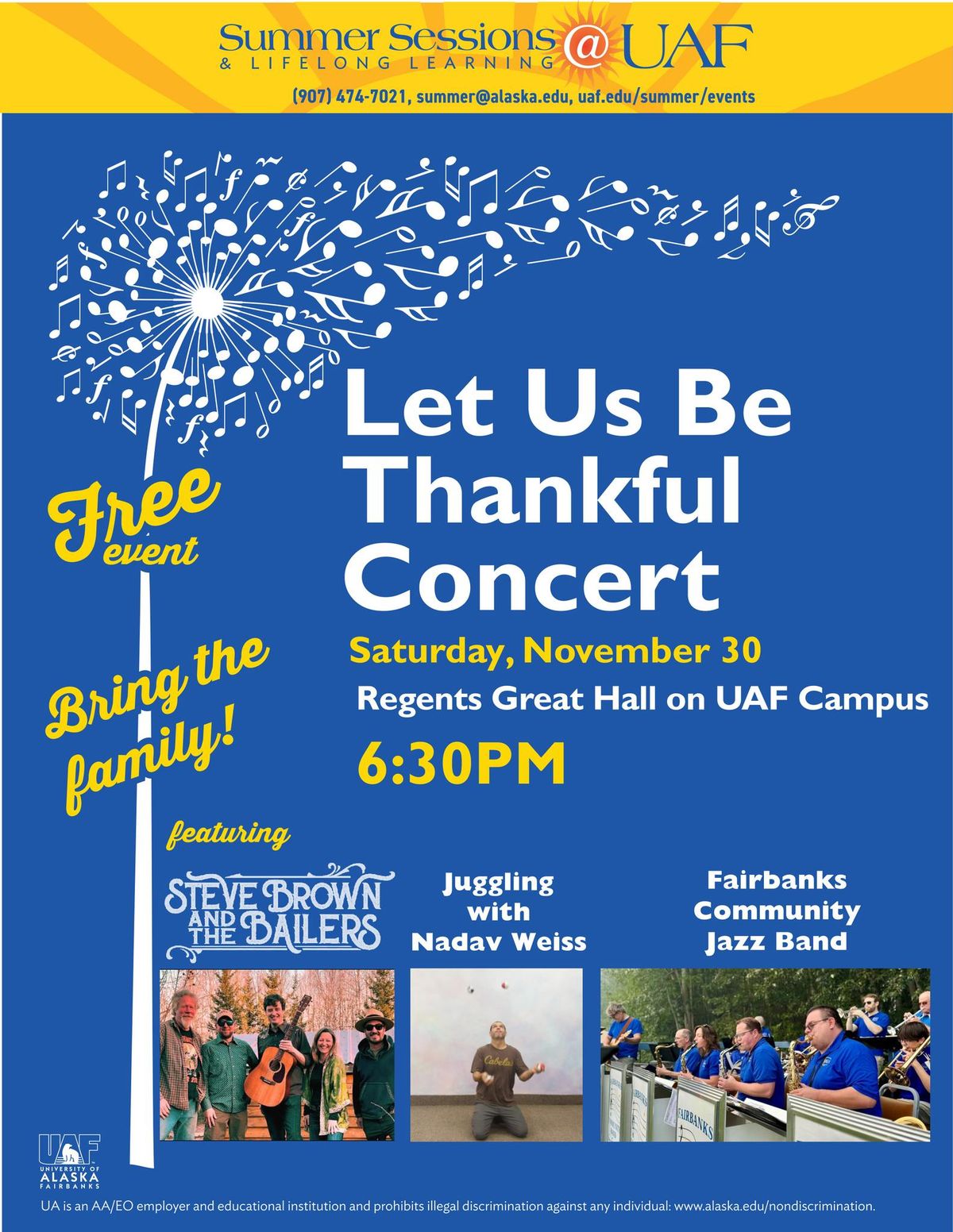 Let Us Be Thankful Concert (FREE)