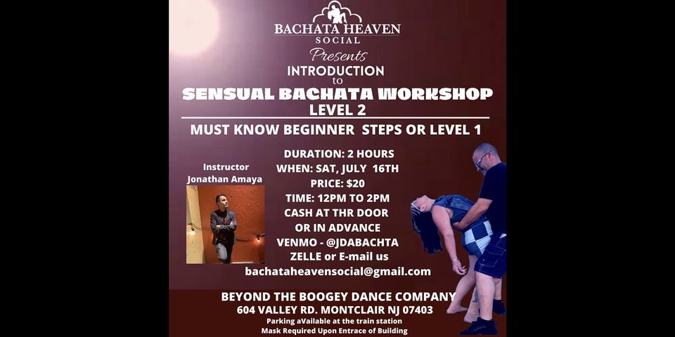 Intro To Sensual Bachata Workshop Level 2 20 For 2 Hours 604 Valley