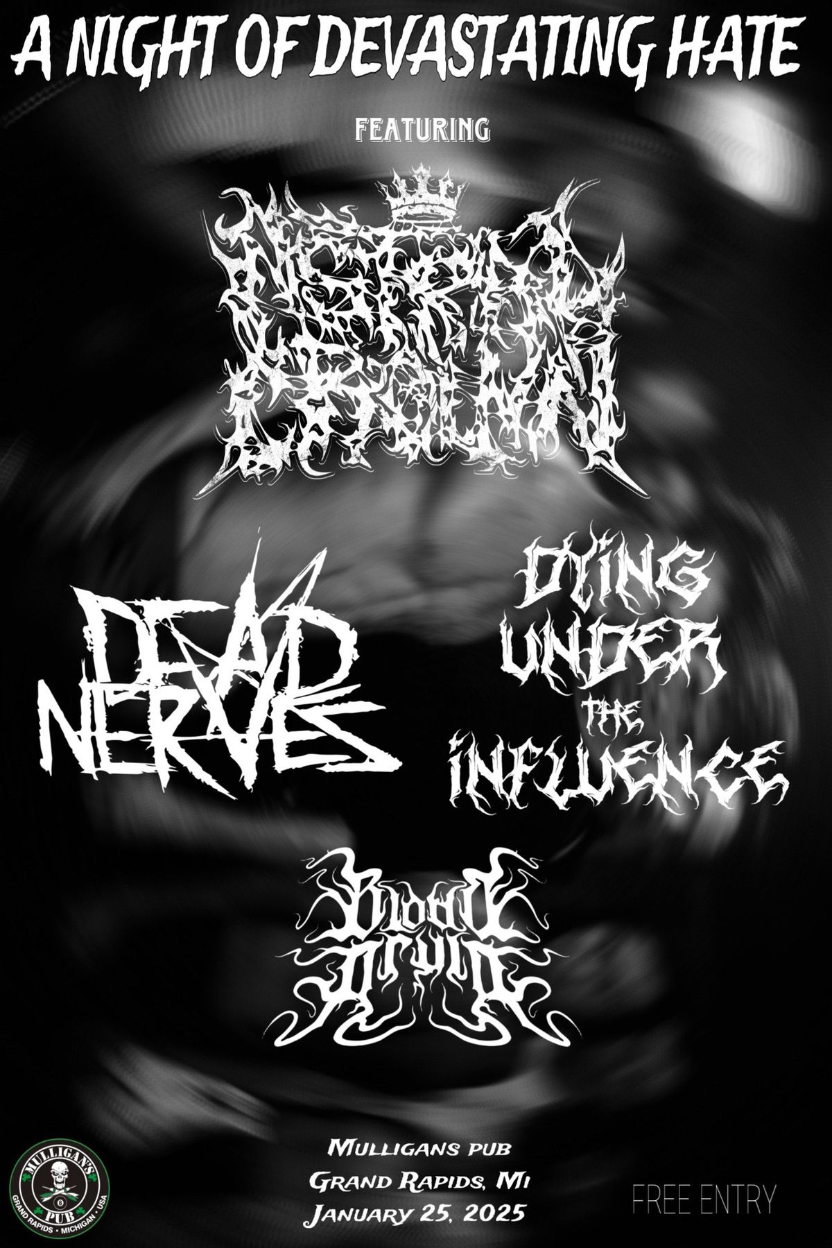  Astral Crown \/ Dead Nerves \/ Dying Under The Influence \/ Blood Druid 