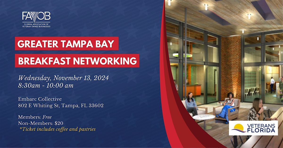 FAVOB GREATER TAMPA BAY NETWORKING BREAKFAST