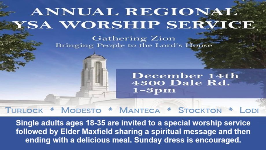 Annual Young Single Adult Worship Service