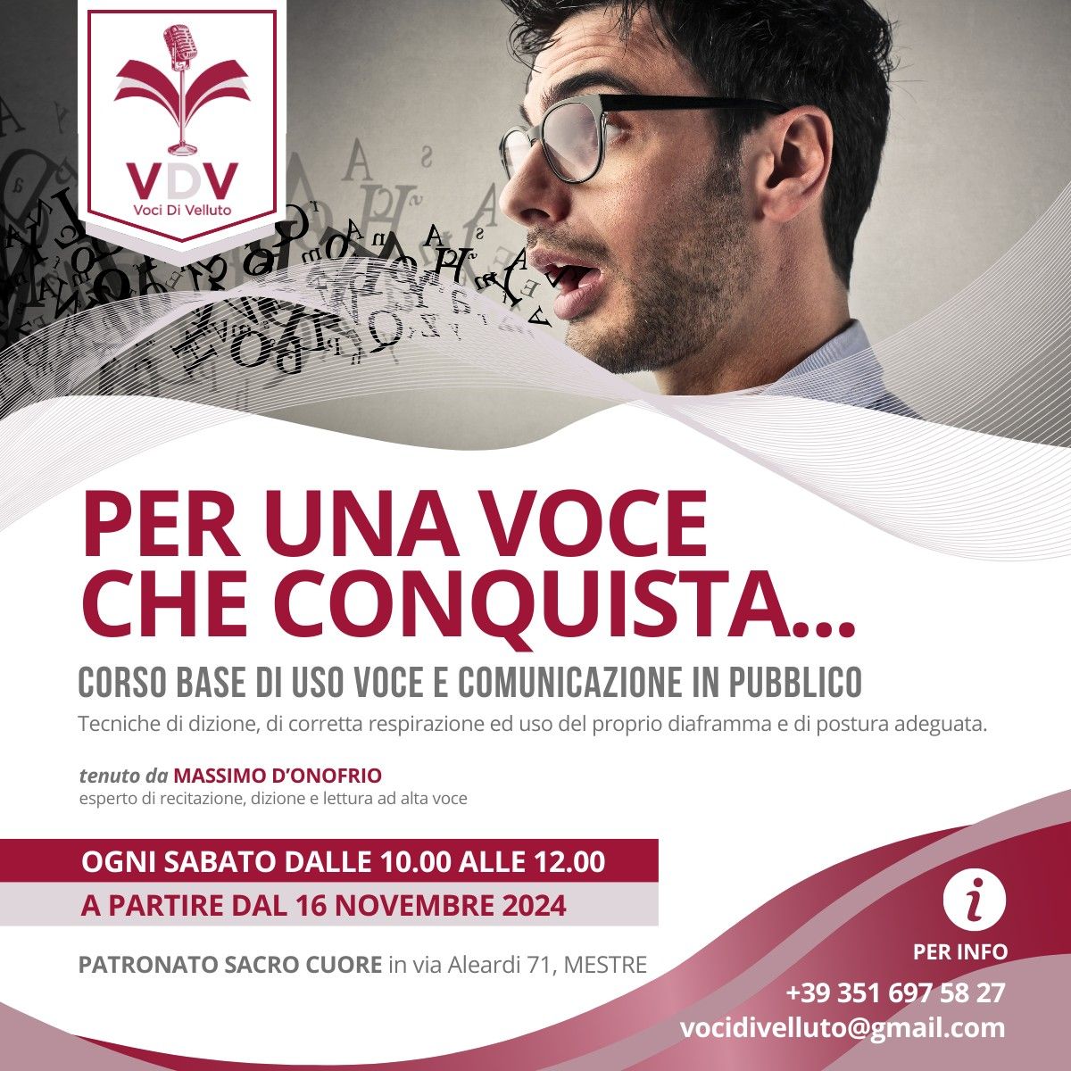 CORSO BASE DI USO VOCE E COMUNICAZIONE IN PUBBLICO