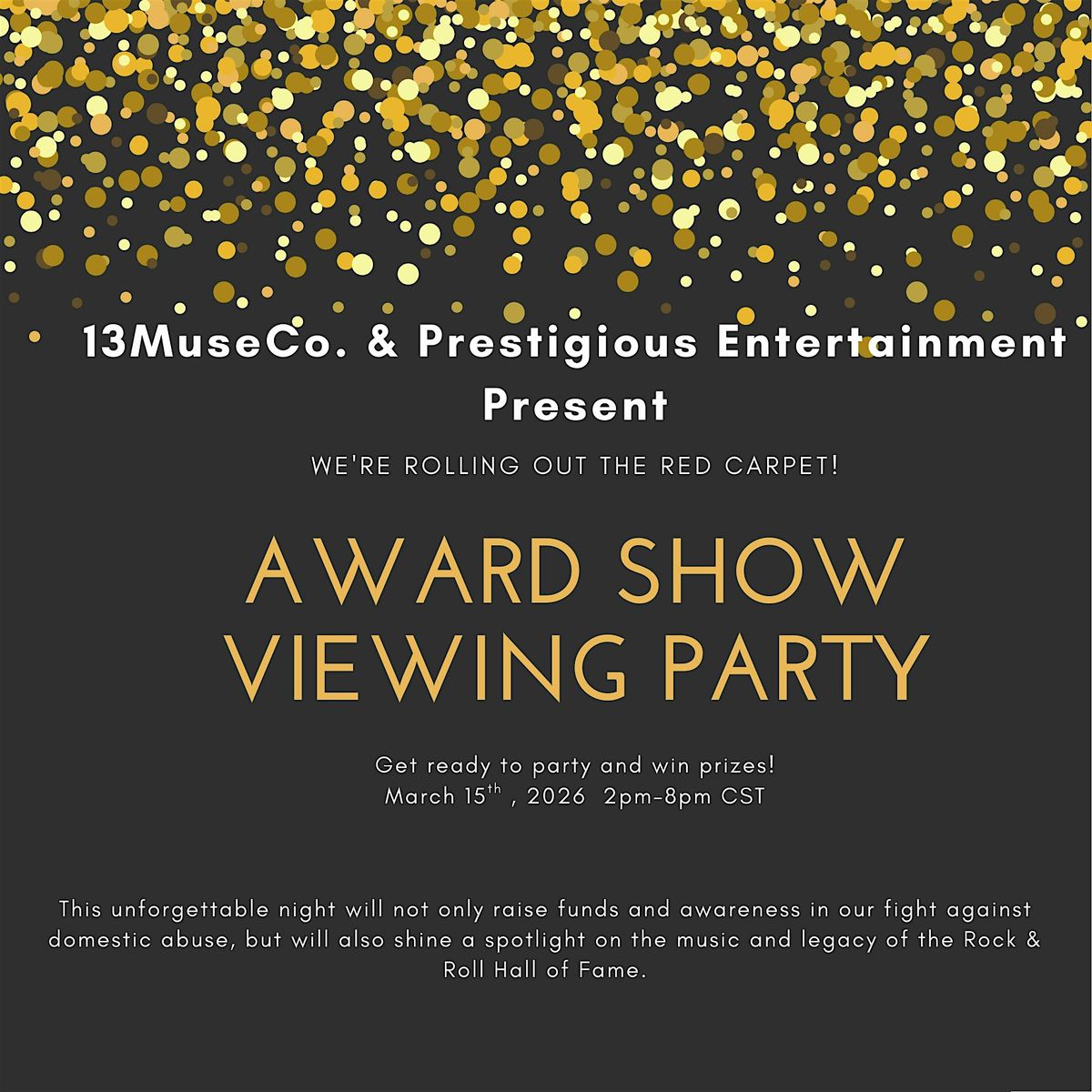 Charity Oscar's Viewing Party in the Western Suburbs