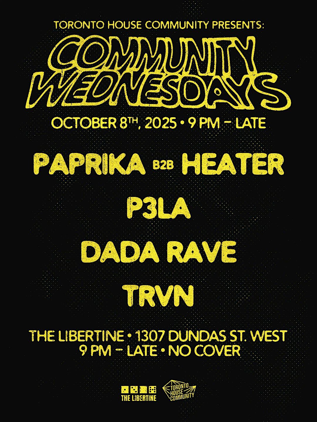 Community Wednesdays - Oct 8 (Weekly-No Cover)