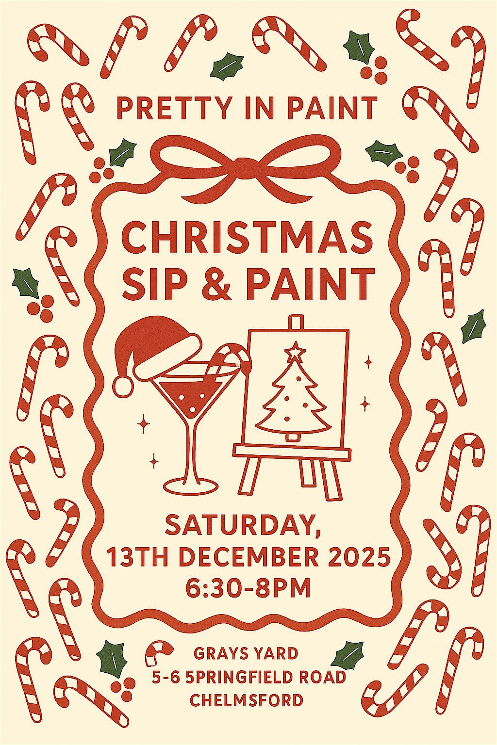 Pretty in Paint - Christmas Sip and Paint