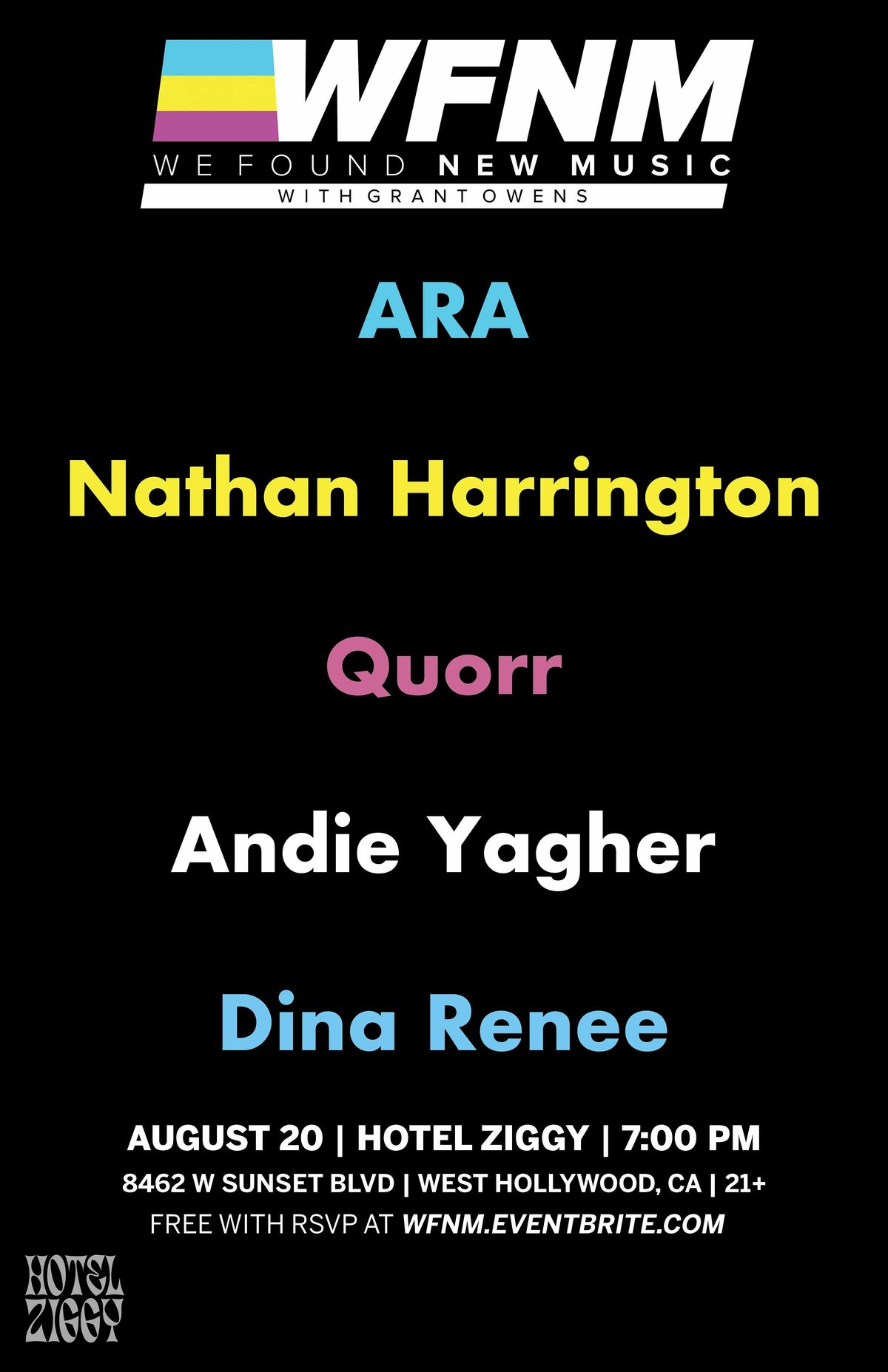 ARA,  Nathan Harrington,  Quorr,  Andie Yagher,  Dina Renee