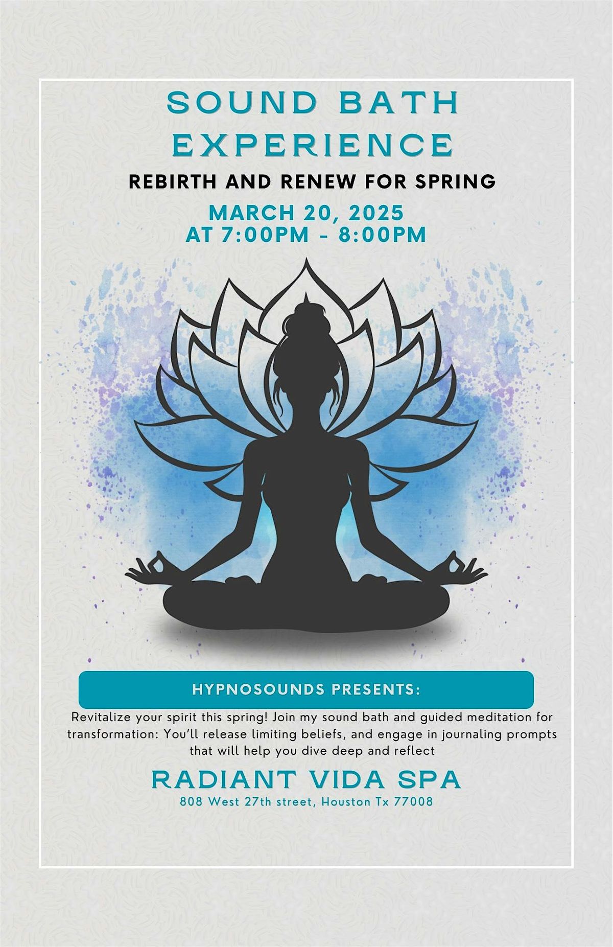 Sound Bath Experience: Rebirth and Renew For Spring