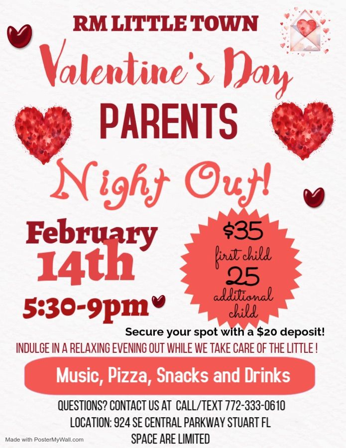 Valentine\u2019s Day parents night out PIZZA PARTY