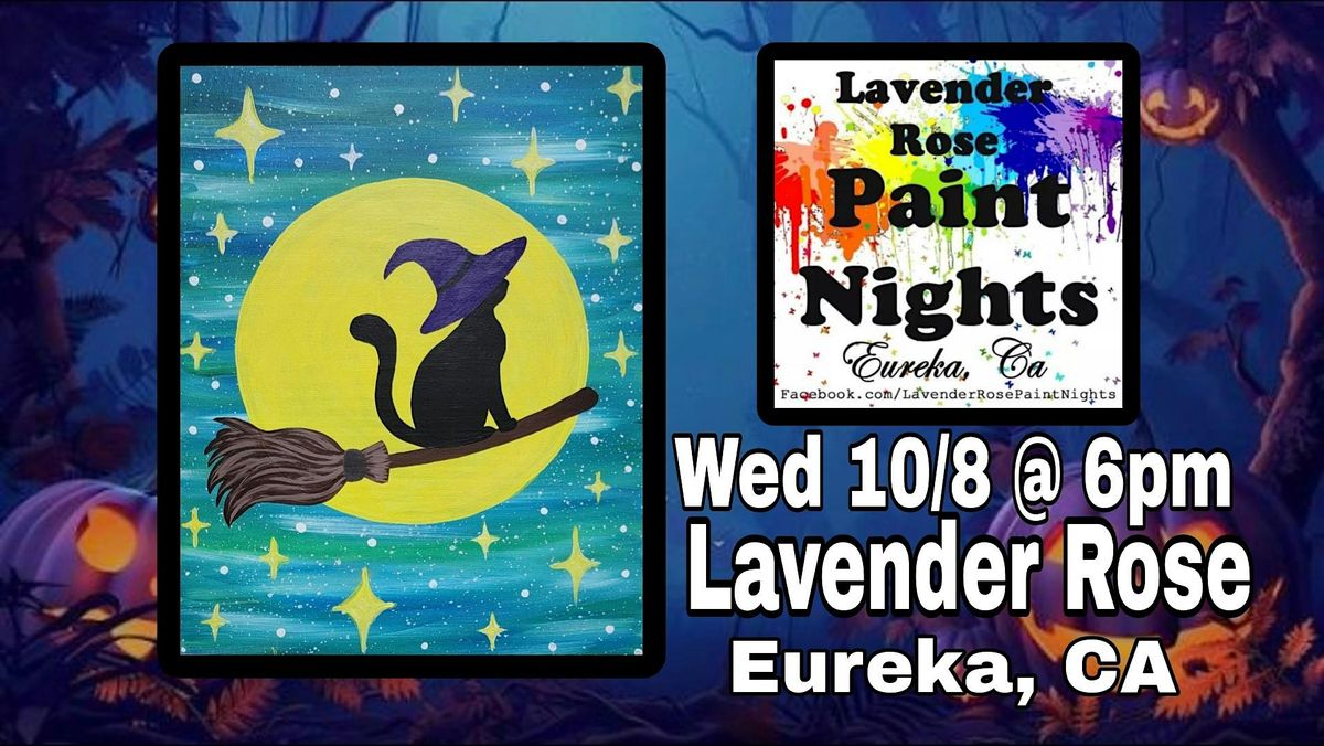Witchy Kitty Paint Night at Lavender Rose in Eureka
