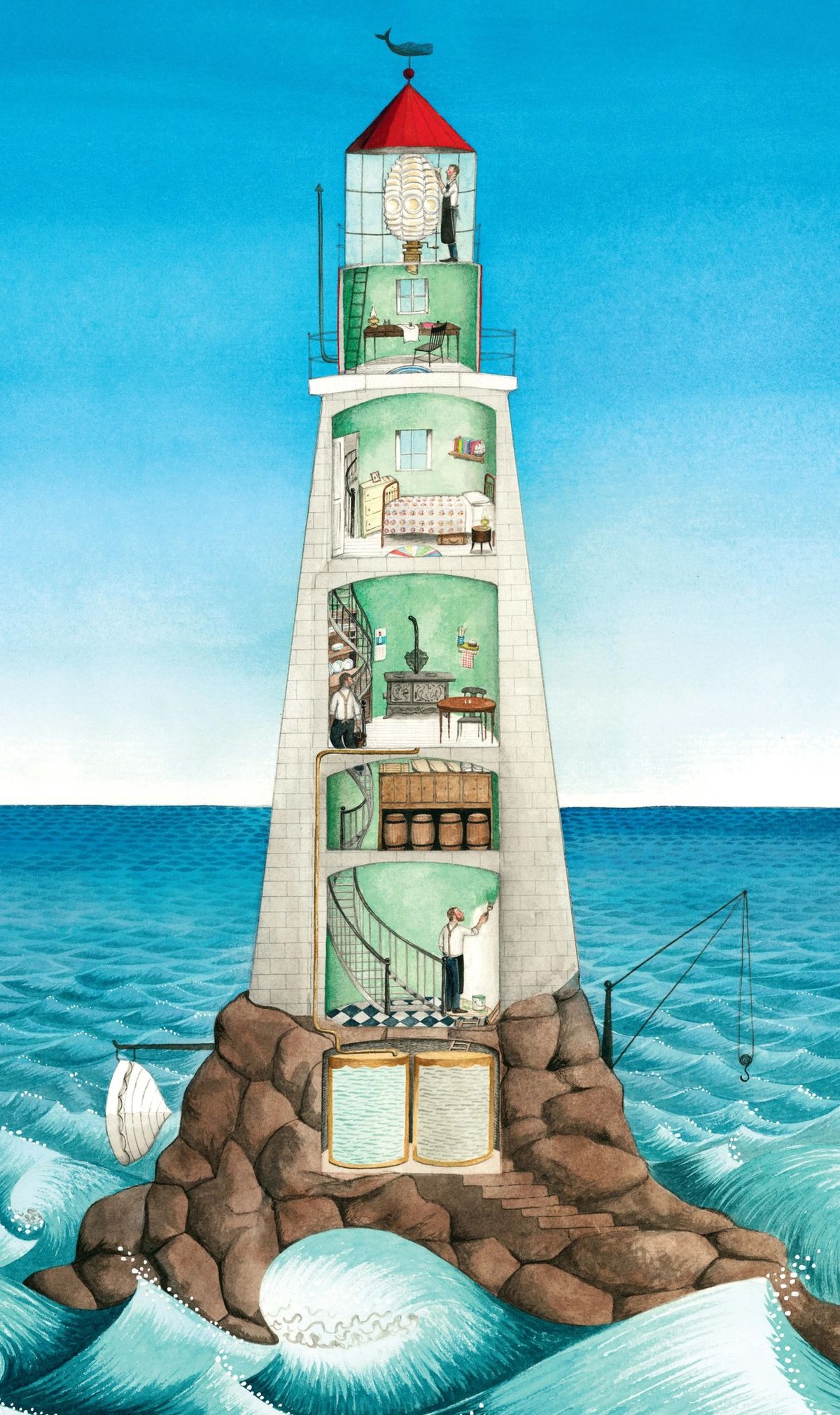 Maritime Monday! X-Ray Lighthouse Painting for Kids