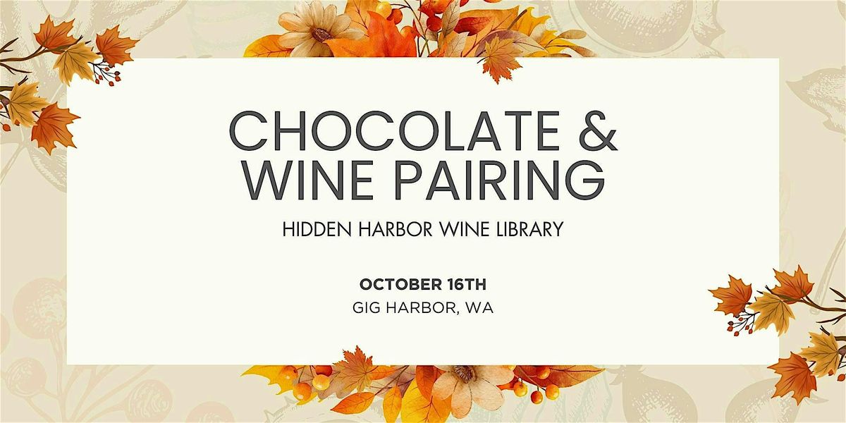 Spirited Chocolate & Washington Wine Pairing