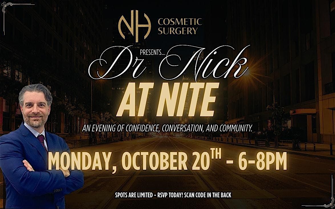 Dr Nick at Night - An Evening of Confidence, Conversation, and Community.