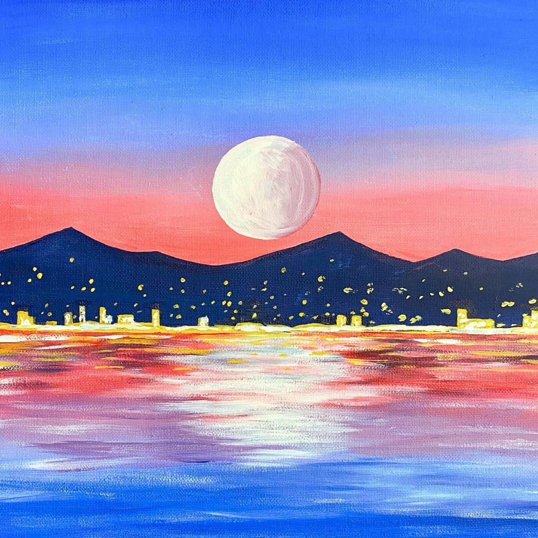 Paint & Unwind at Bruhaha, Totterdown, Bristol - "City Lights"