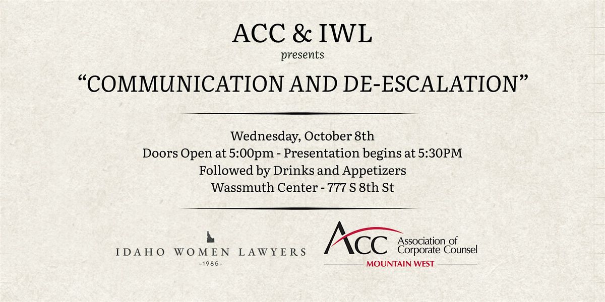 Communication and De-escalation