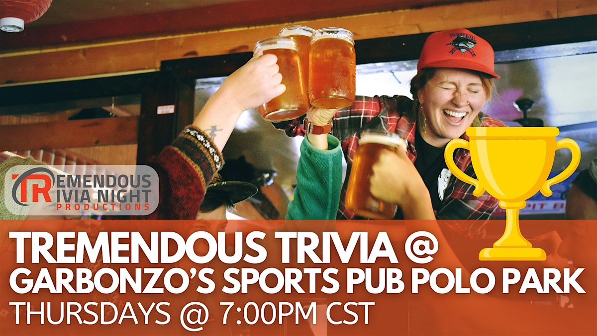 Winnipeg Garbonzo's Sports Pub Polo Park Thursday Night Trivia