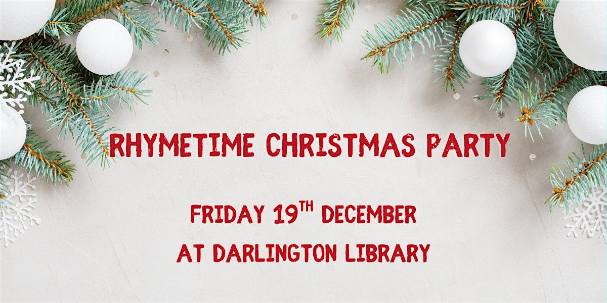 Rhymetime Christmas Party at Darlington Library