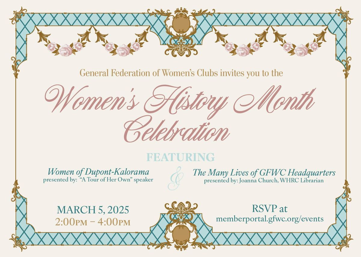 GFWC Women's History Month Celebration