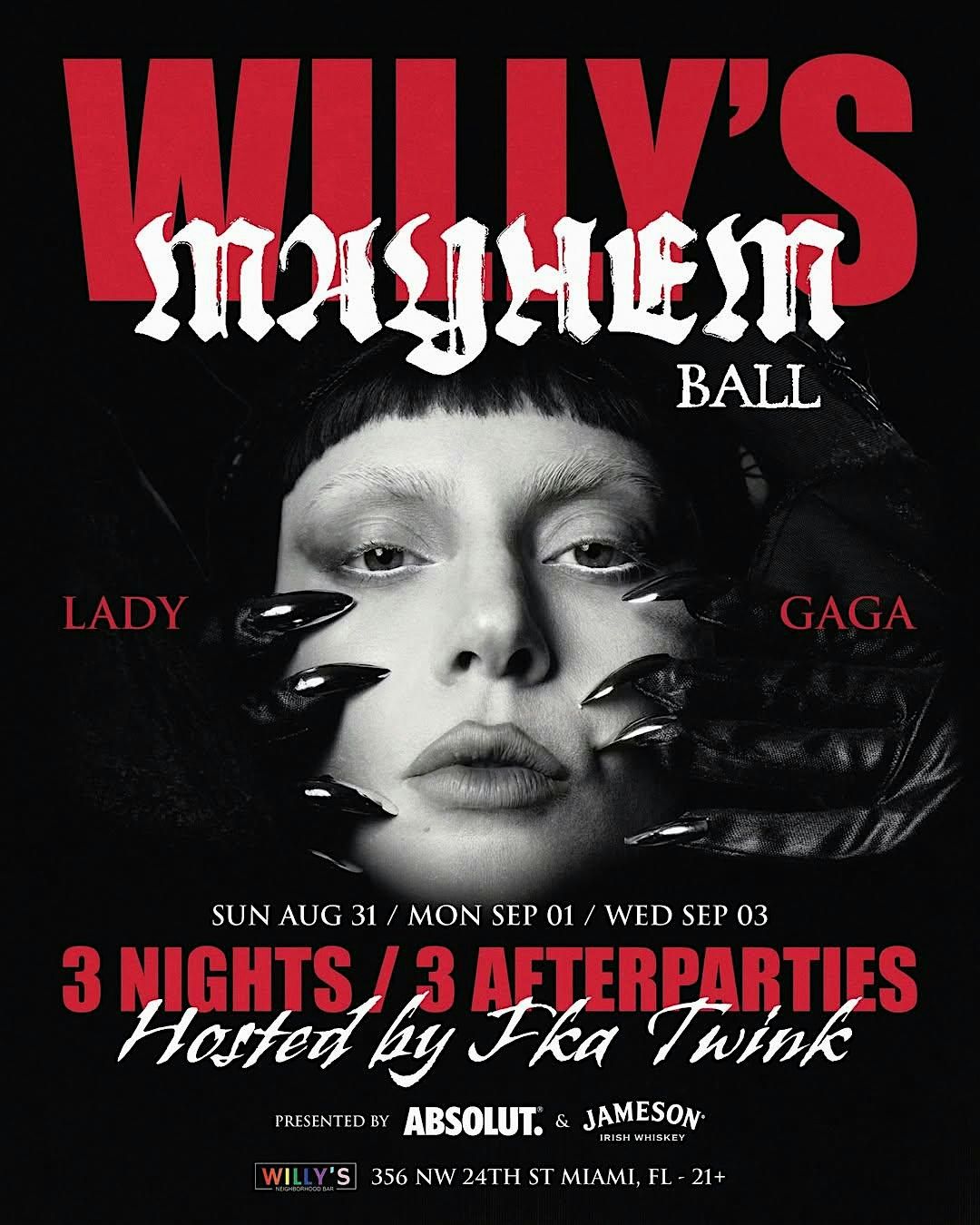 MAYHEM BALL MIAMI. THE AFTERPARTIES.