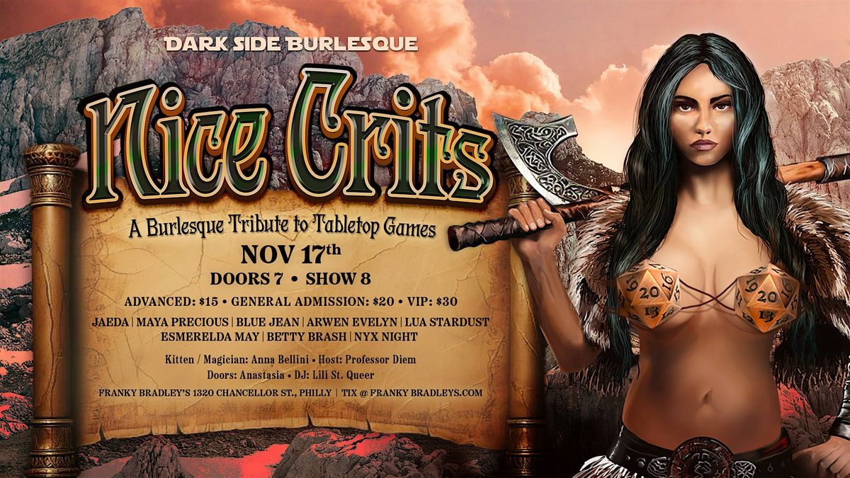 Nice Crits! A Burlesque Tribute to Tabletop Games