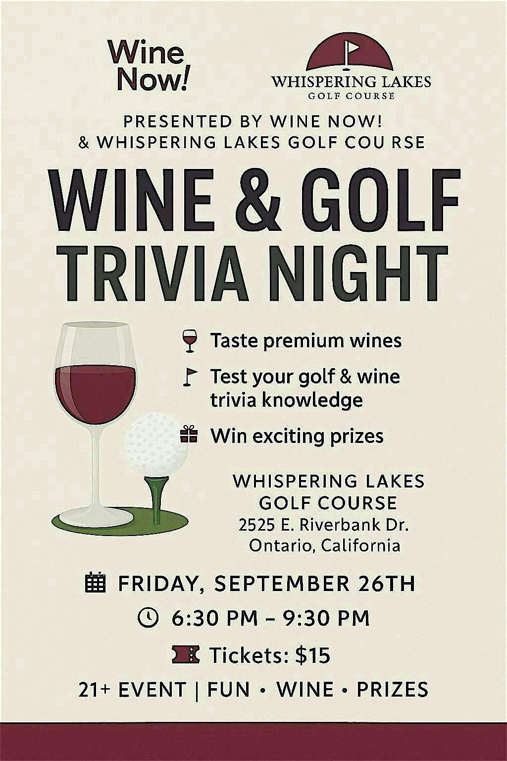 Wine & Golf Trivia Night