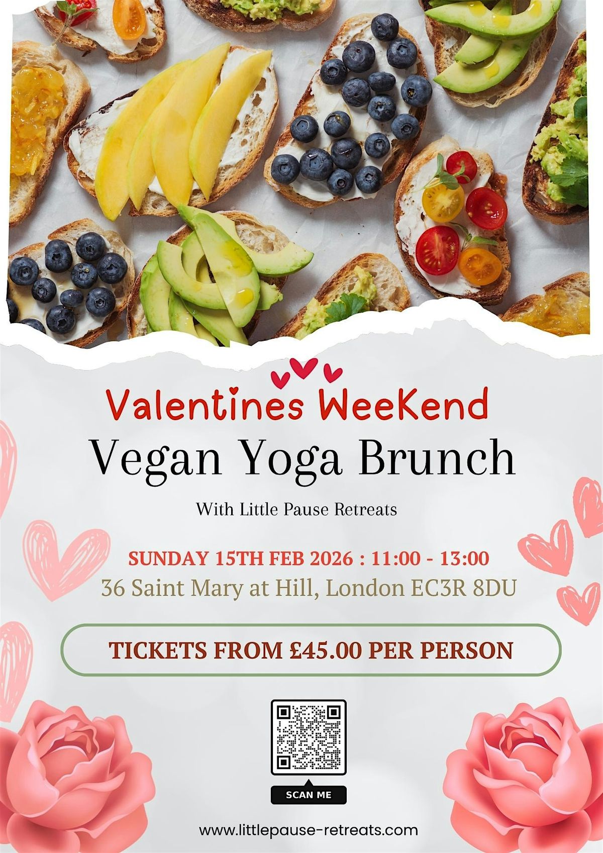 Valentines Weekend Vegan Yoga Brunch - City Of London