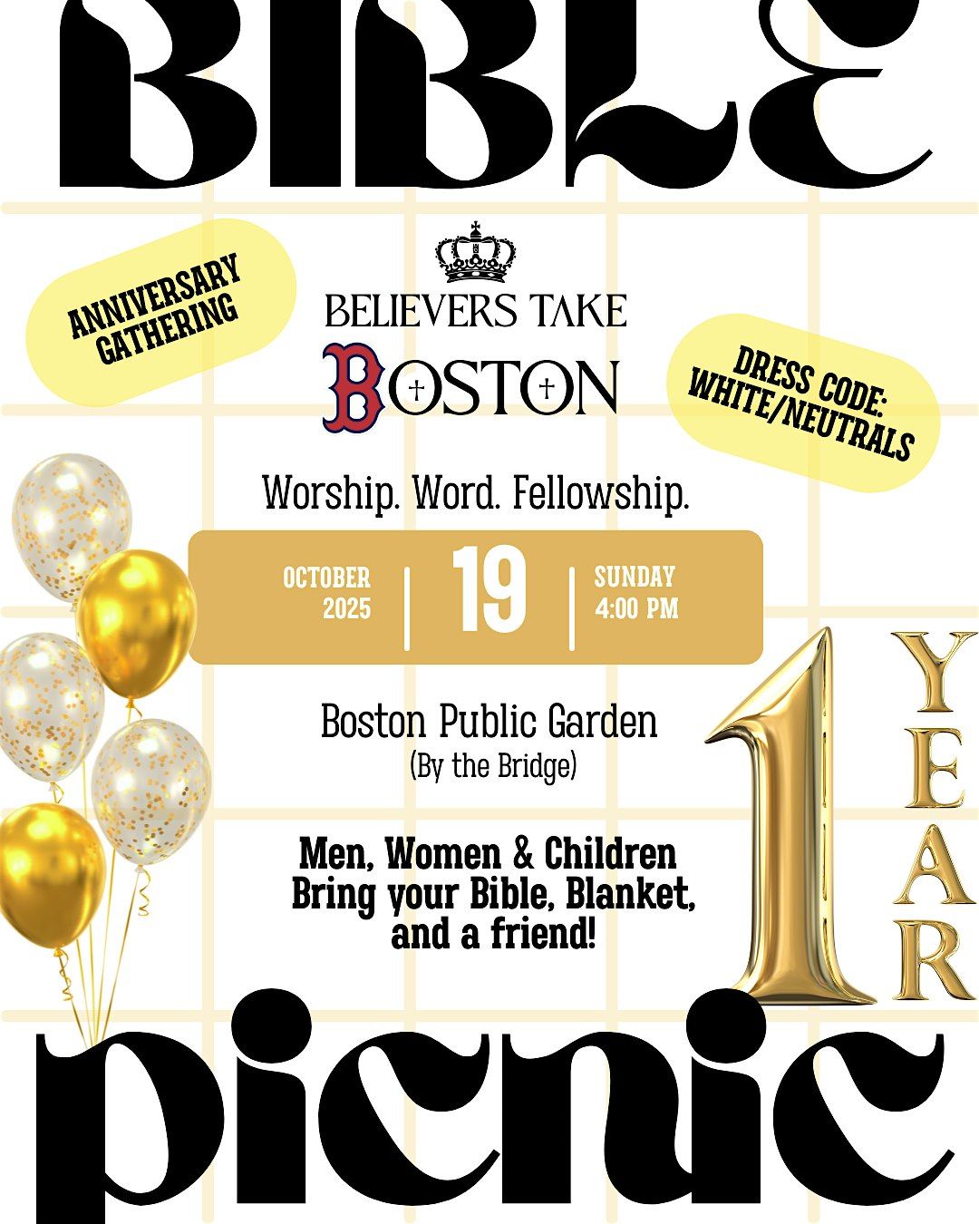 BELIEVERS TAKE  BOSTON: Anniversary Bible Picnic