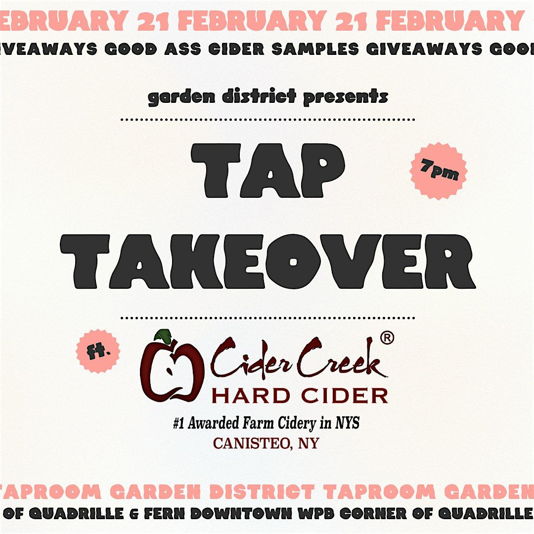 Cider Creek Tap Takover @ Garden District Taproom