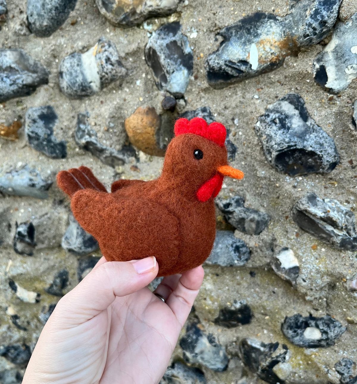 Needle Felted Cosy Brown Chicken Workshop - The Cosy Cabin