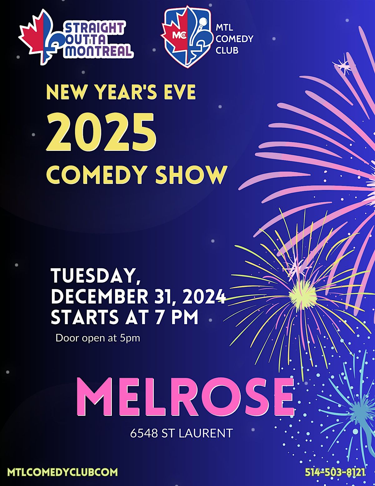 NEW YEAR'S EVE COMEDY SHOW