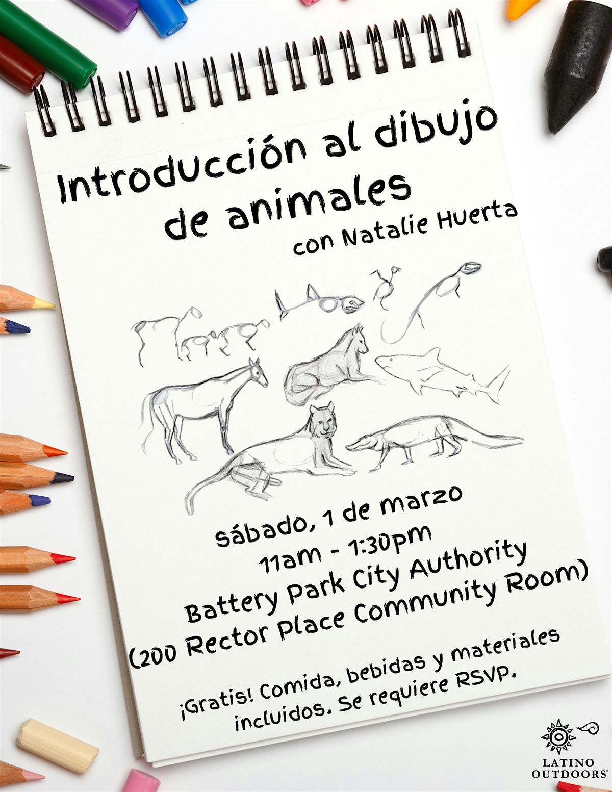 Latino Outdoors NYC | Introducci\u00f3n al dibujo de animales