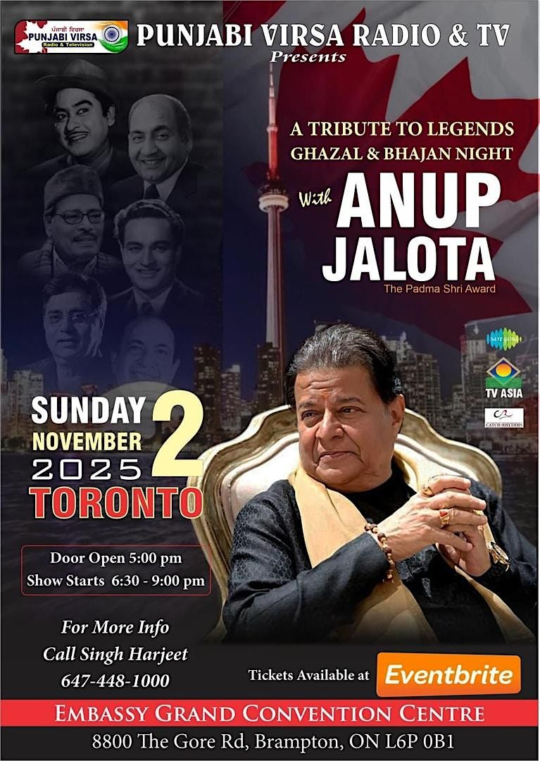 A Tribute to Legends, Ghazal and Bhajan Night with Anup Jalota