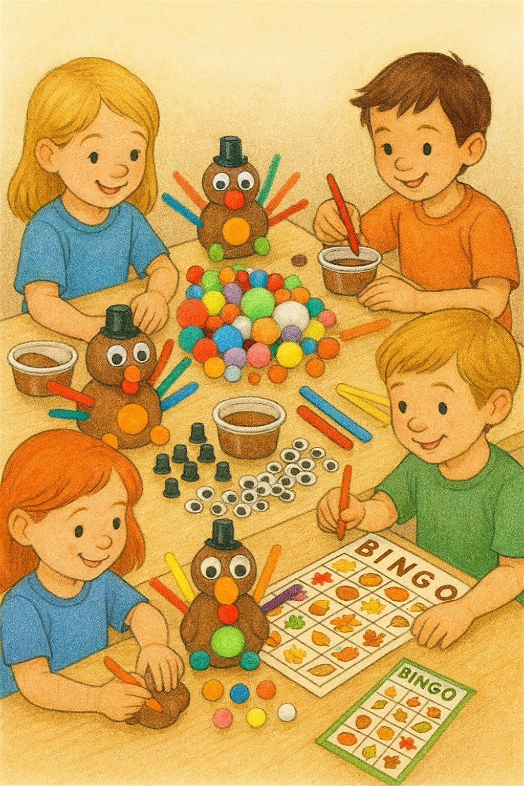 FREE EVENT: Make Your Own Turkey & Thanksgiving Bingo!