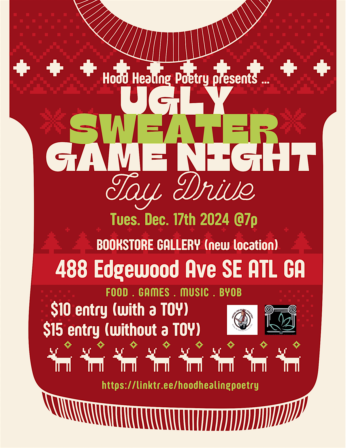 Ugly Sweater Game Night Toy Drive