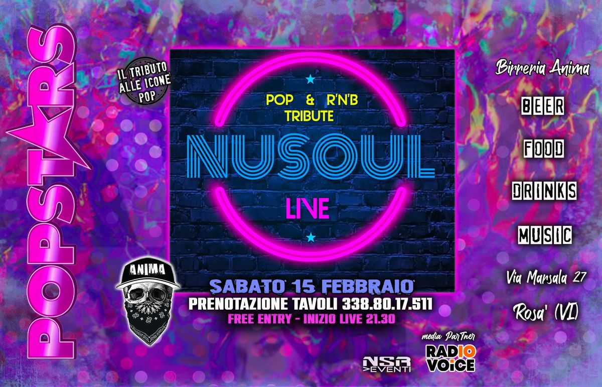 NuSoul - Pop Icons Tribute (Cena + Live) @Anima