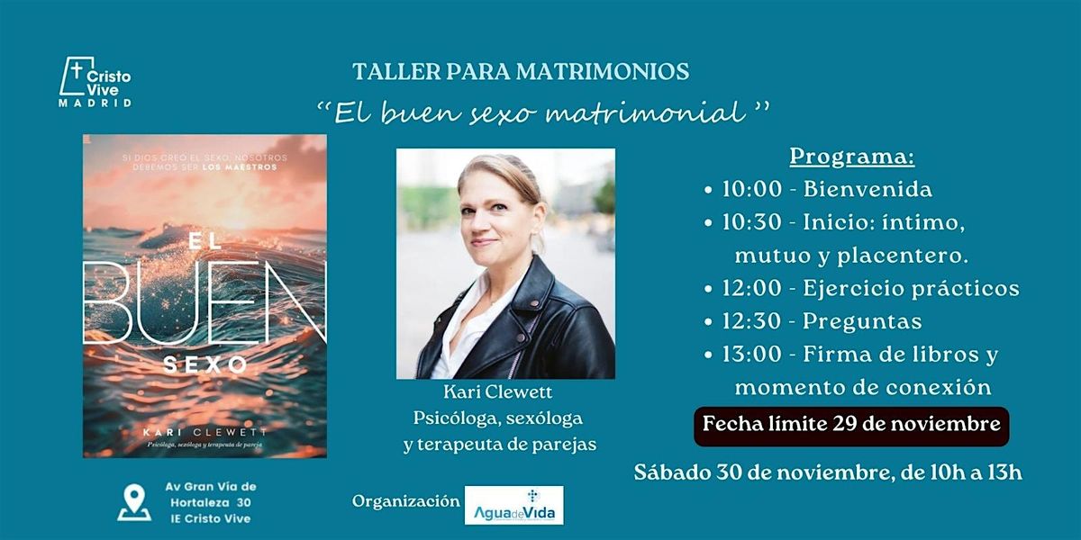 "EL BUEN SEXO MATRIMONIAL" - Taller para matrimonios