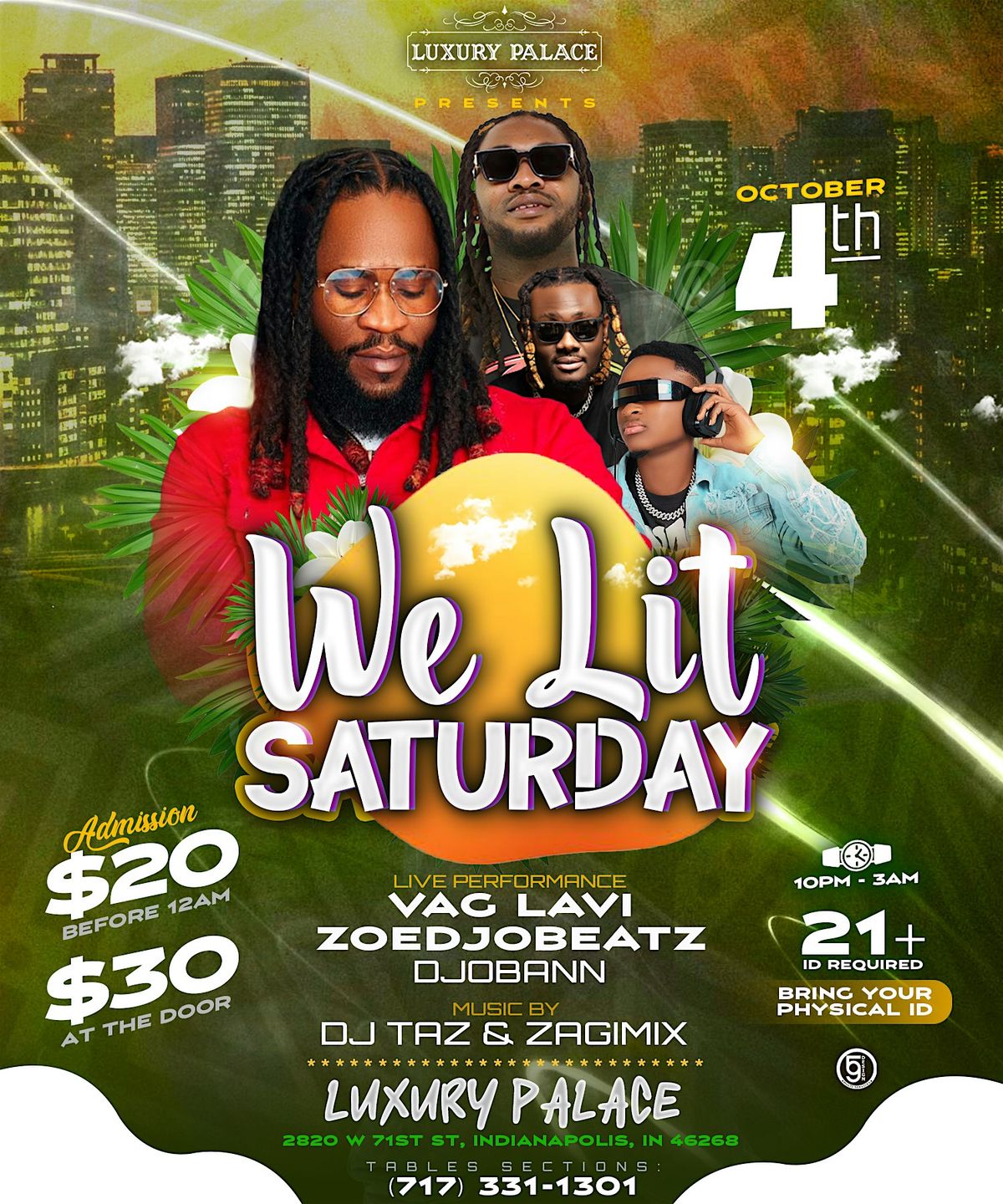 SATURDAY, OCTOBER 4TH - VAG LAVI & ZOEDJOBEATZ LIVE IN INDIANA