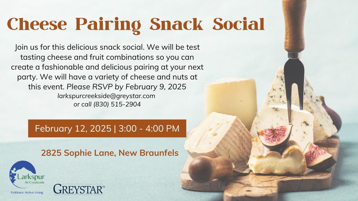 Cheese Pairing Snack Social