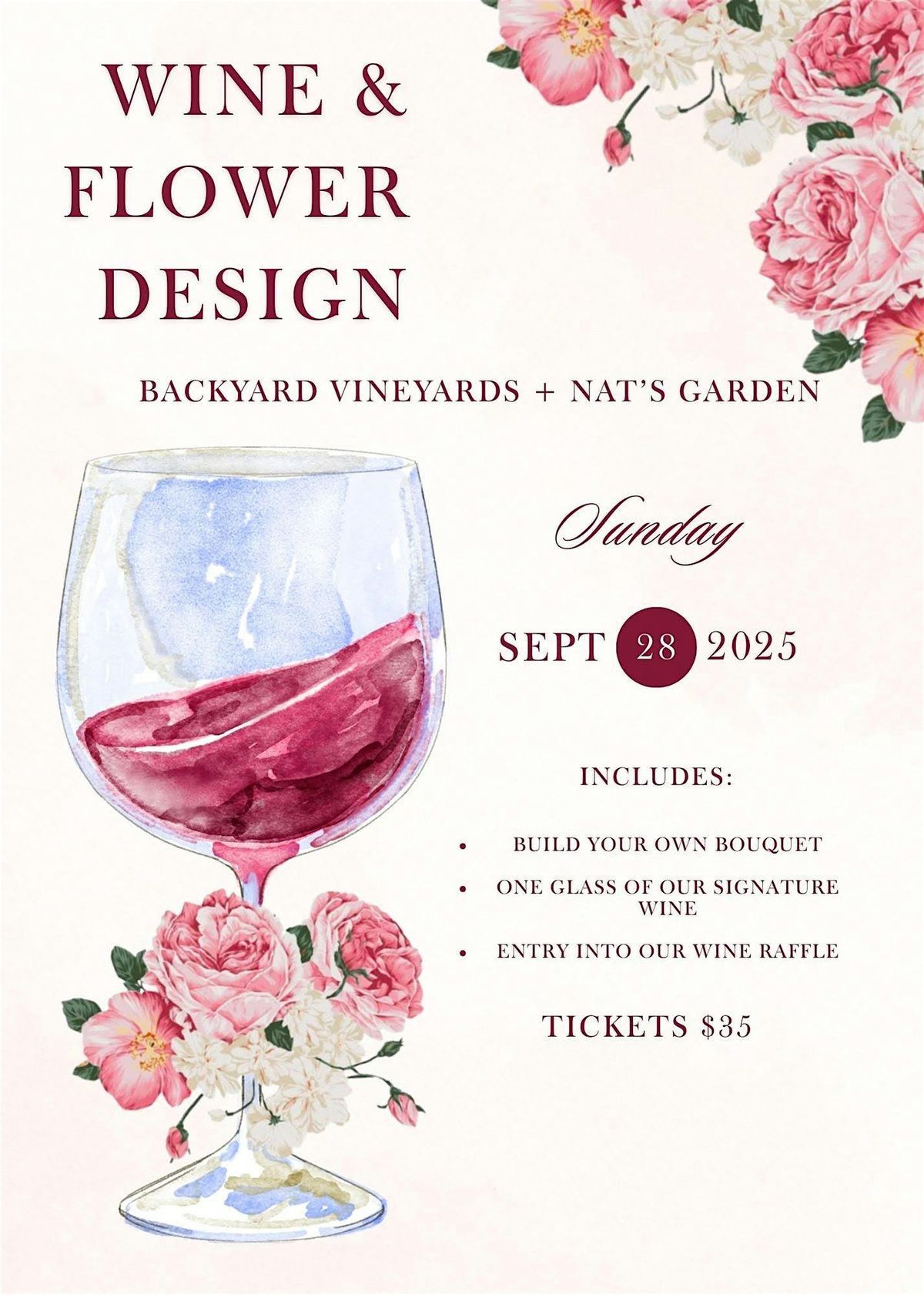 Wine & Flower Design